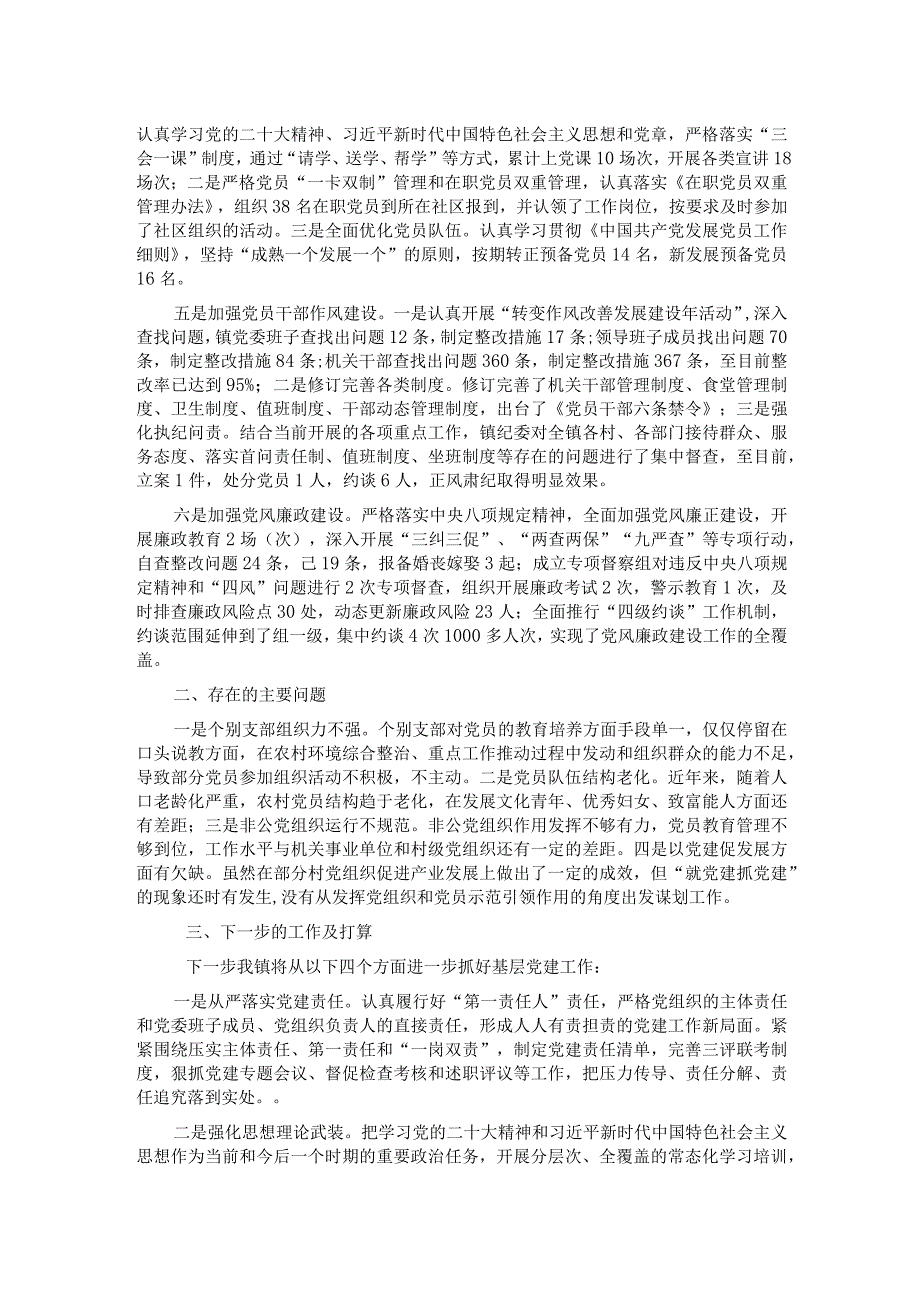 乡镇党委党建专项总结.docx_第2页