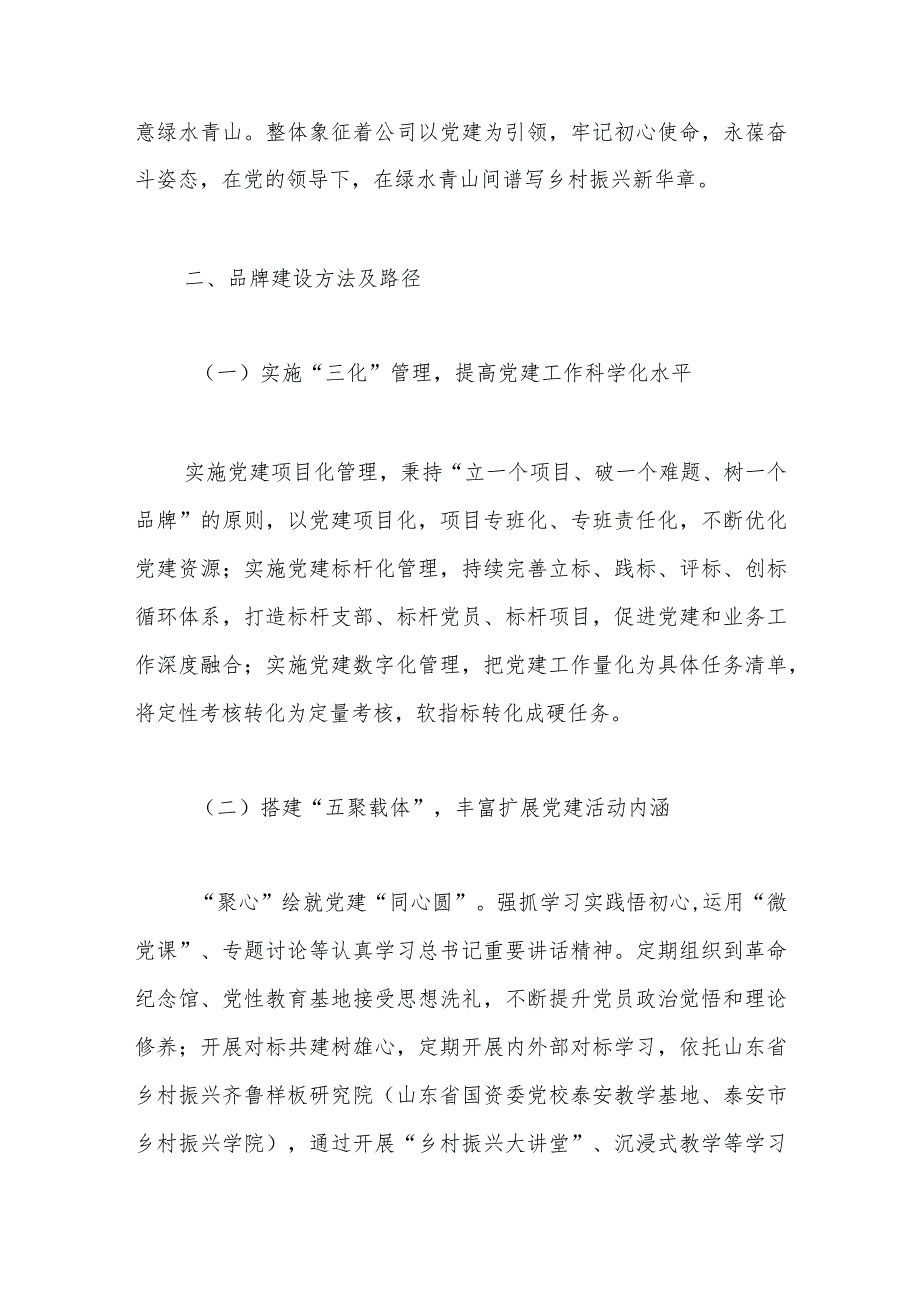 党建工作经验交流：创建党建品牌 推动党建工作与生产经营深度融合.docx_第2页