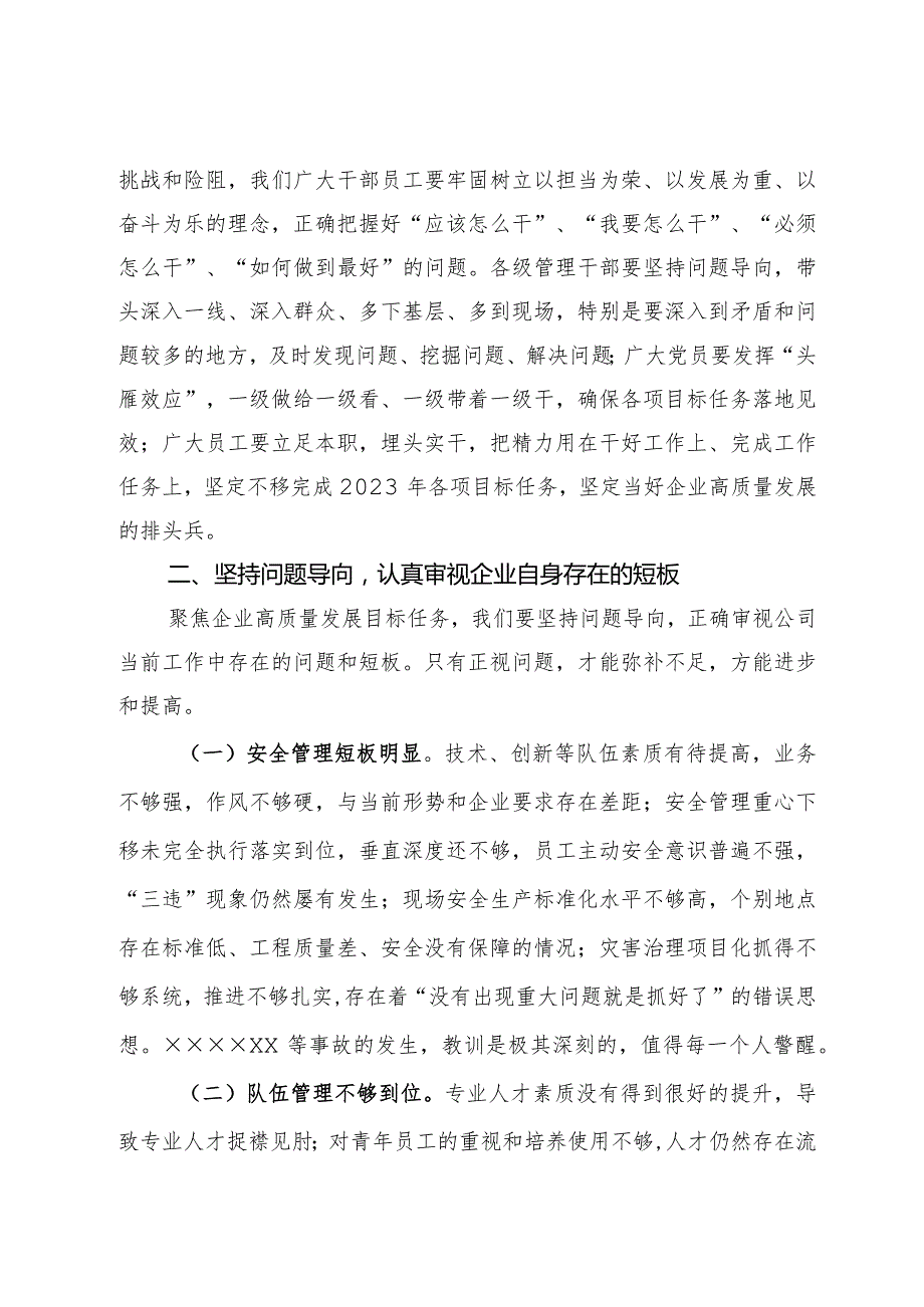 2023年度公司务虚会发言材料.docx_第2页