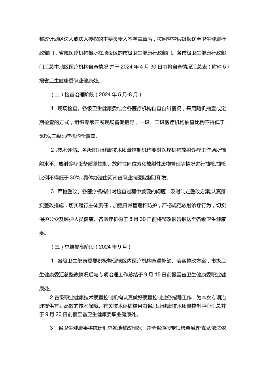 河南省医疗机构放射性职业病危害专项治理工作方案-全文及附表.docx_第3页