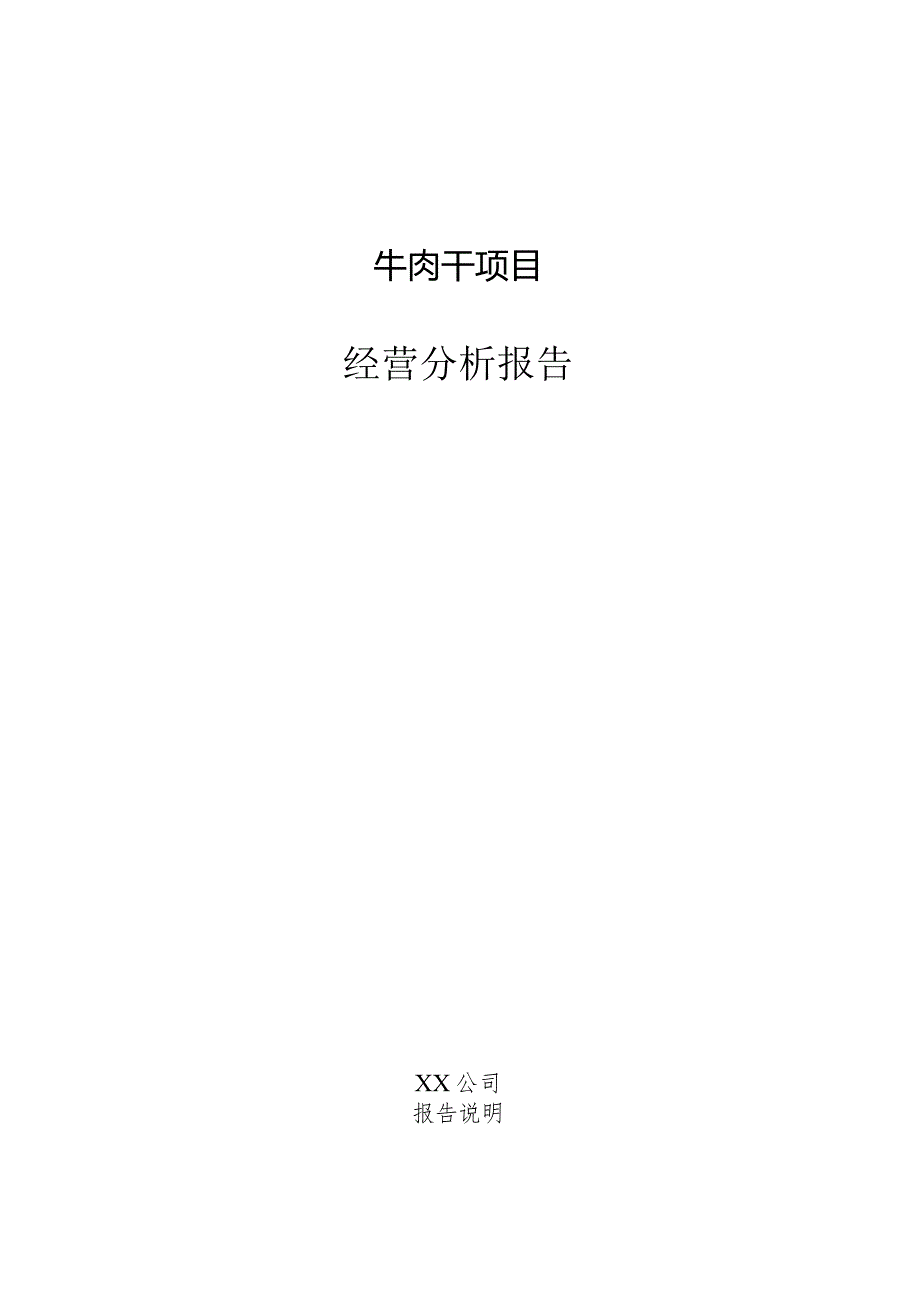 牛肉干项目经营分析报告.docx_第1页