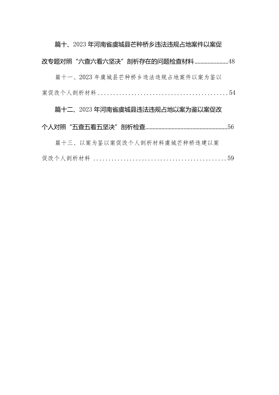 （13篇）2023年虞城县芒种桥乡违法违规占地案件范文.docx_第2页