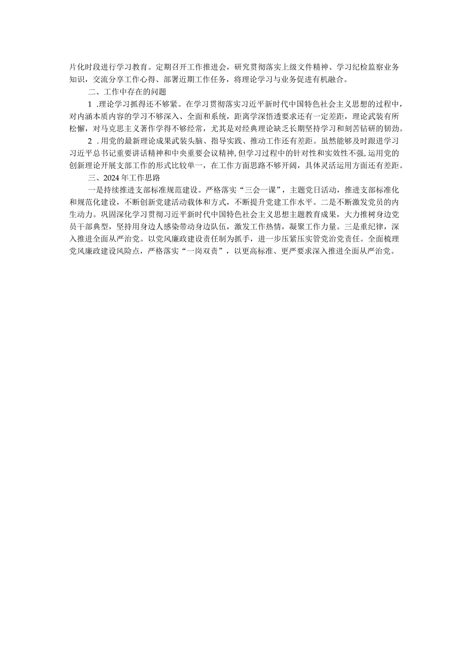 国企纪检监察部党支部全面从严治党（党建）工作报告.docx_第2页