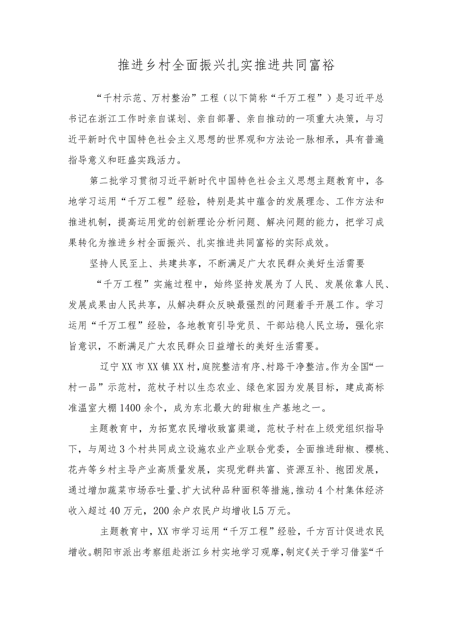 2023年把主题教育成果转化为全面推进乡村振兴的实际成效心得体会.docx_第3页