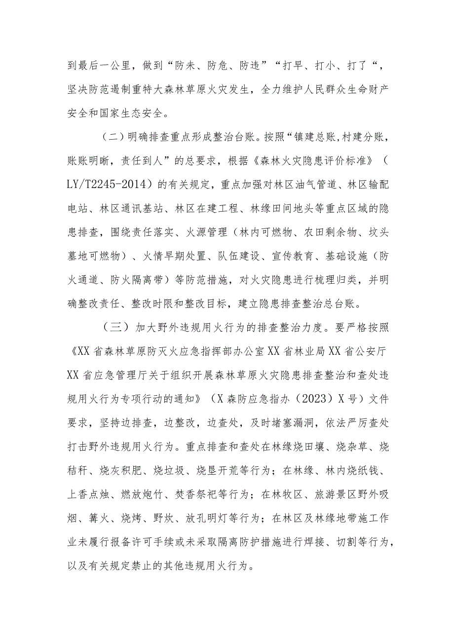 XX镇森林草原火灾隐患排查整治专项行动工作方案.docx_第3页