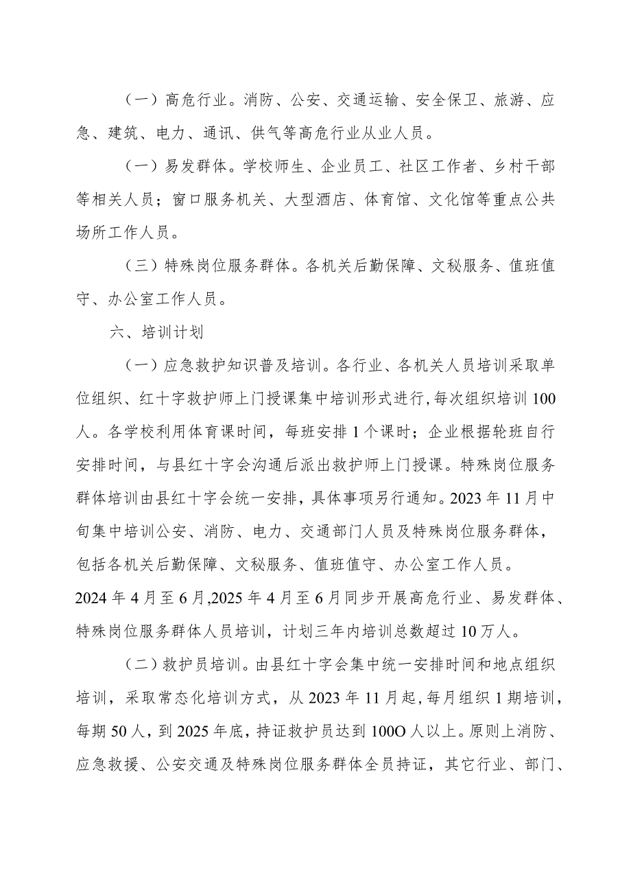 关于进一步加强红十字应急救护培训工作的实施意见.docx_第3页