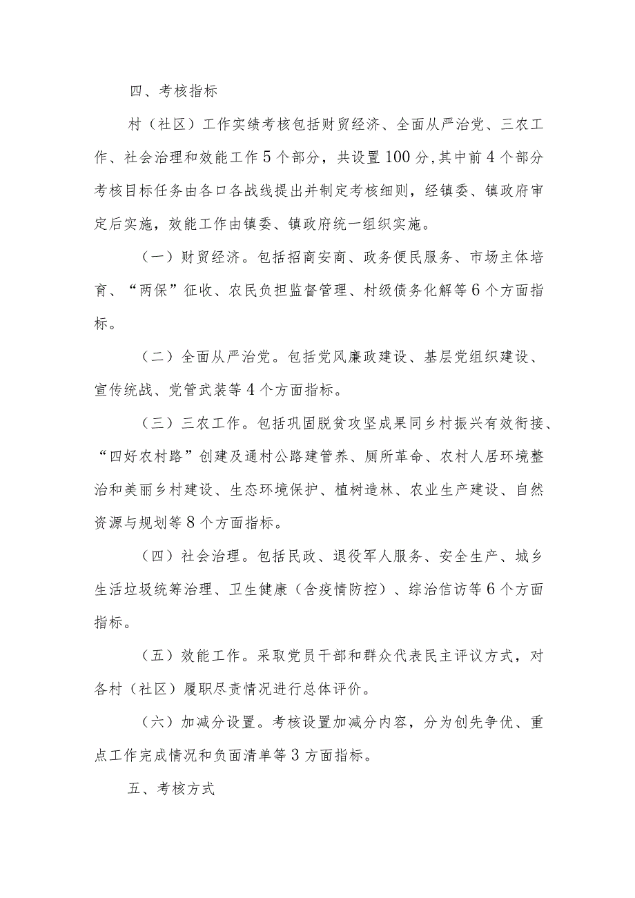 XX镇2023年村（社区）工作实绩考核实施方案.docx_第2页