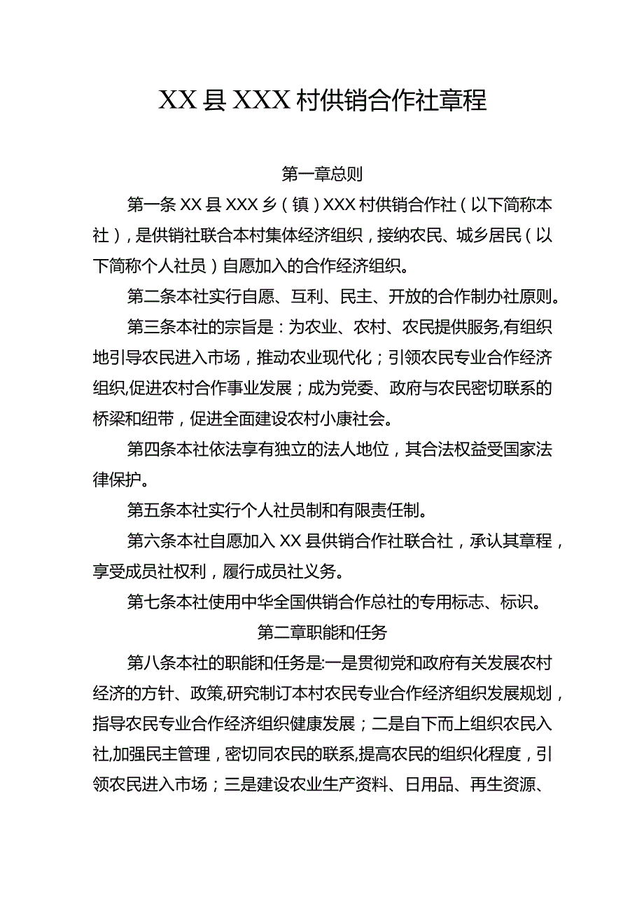 成立村级供销合作社需准备的资料及表单模板.docx_第3页