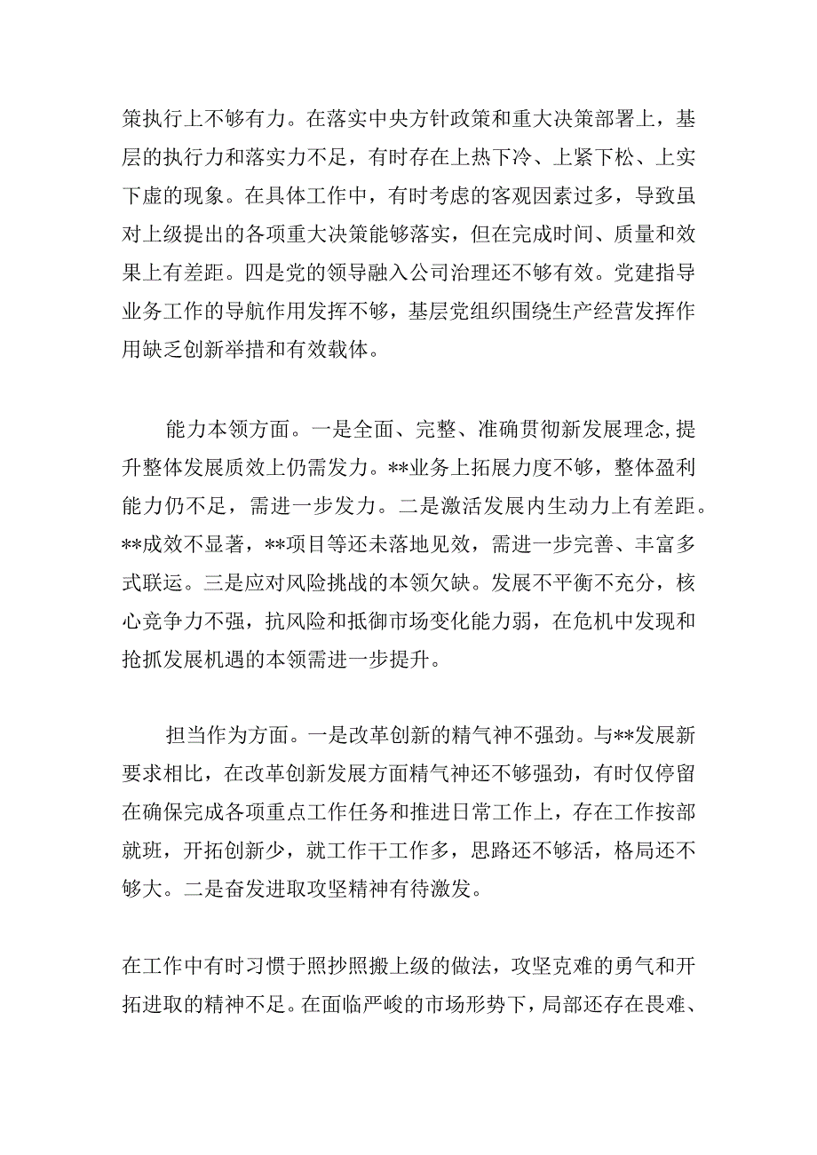 班子成员第二批主题教育专题民主生活会对照检查发言材料.docx_第3页