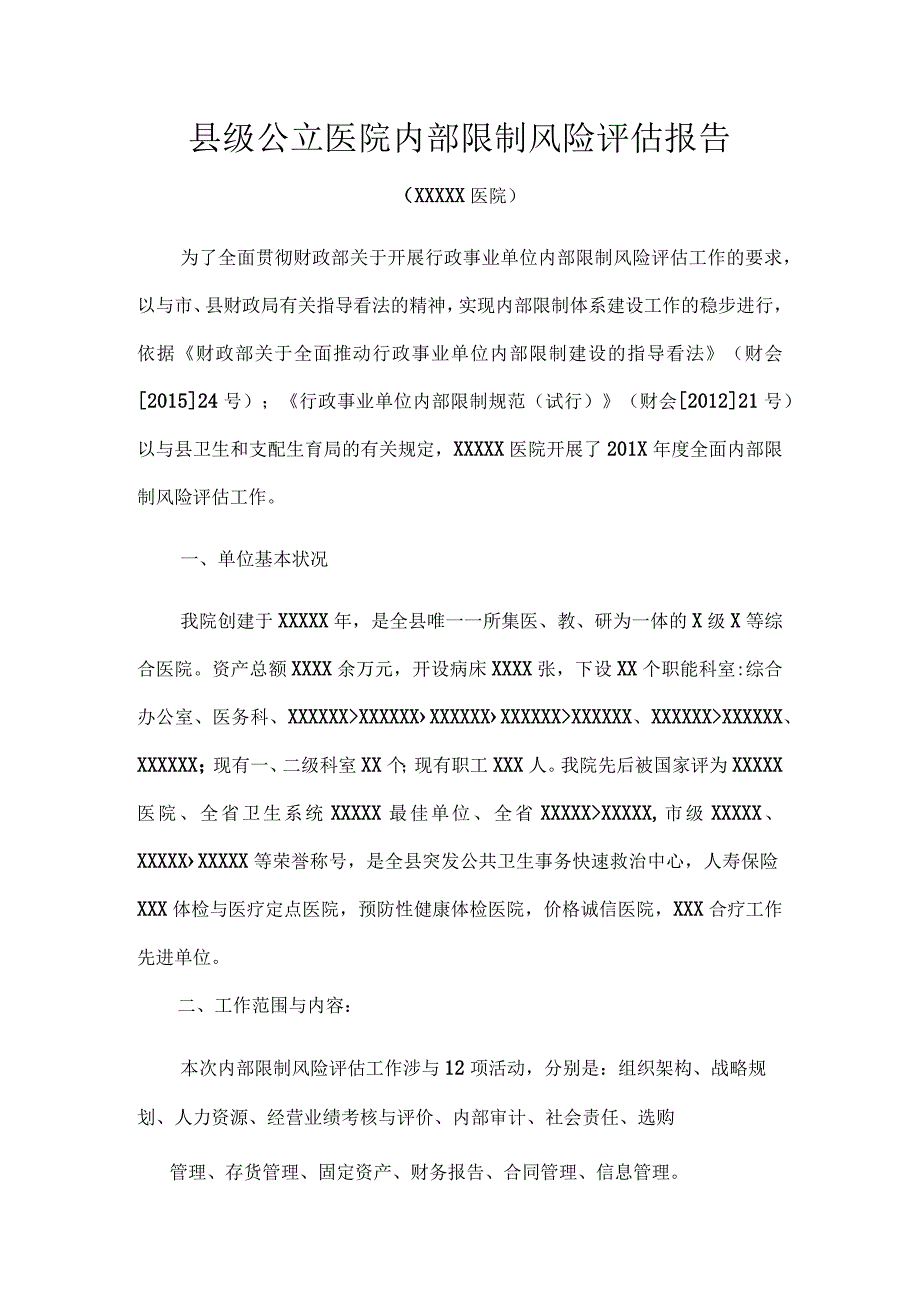 公立医院风险评估报告.docx_第1页