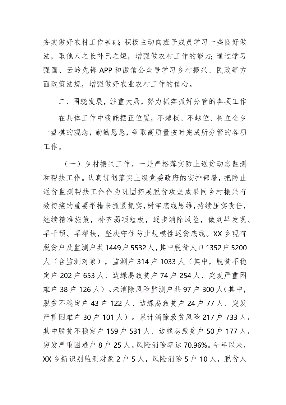 副乡长副镇长2023年度个人述职报告.docx_第2页