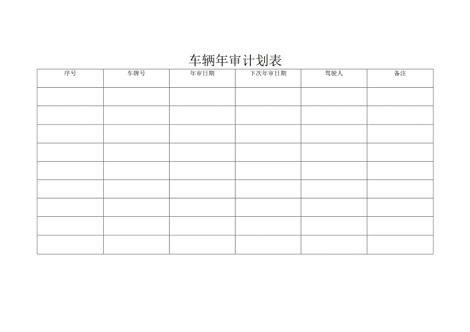 车辆年审计划表.docx_第1页