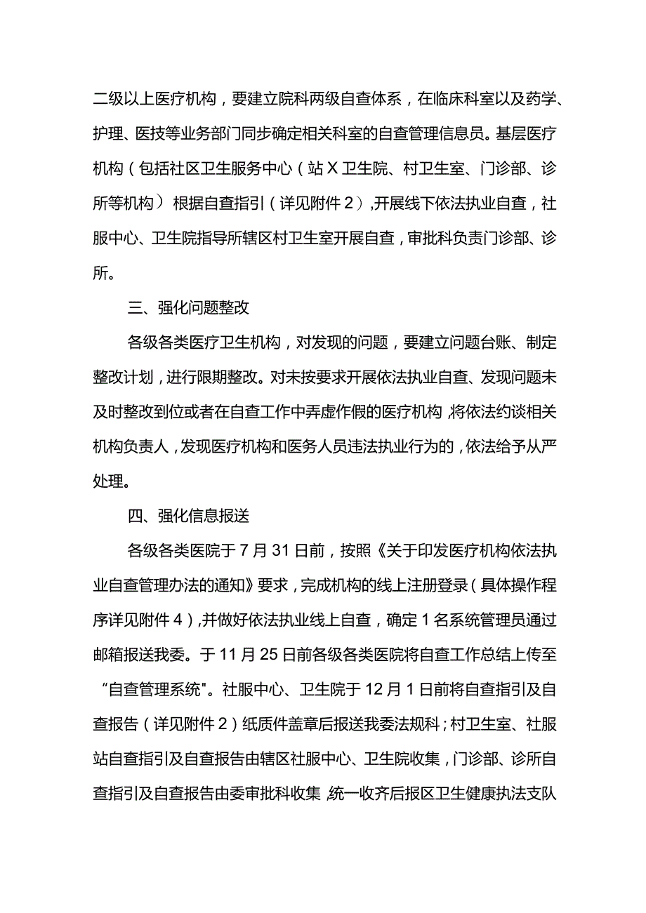 转发关于开展 2023 年度医疗机构依法执业自查工作的通知.docx_第2页