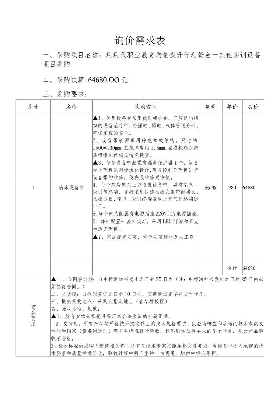 询价需求表.docx_第1页