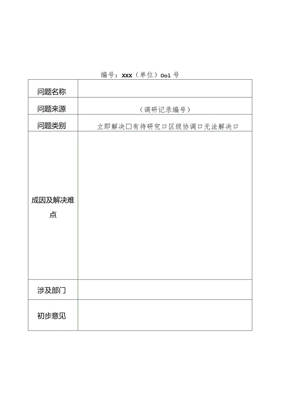 问题清单样表.docx_第1页