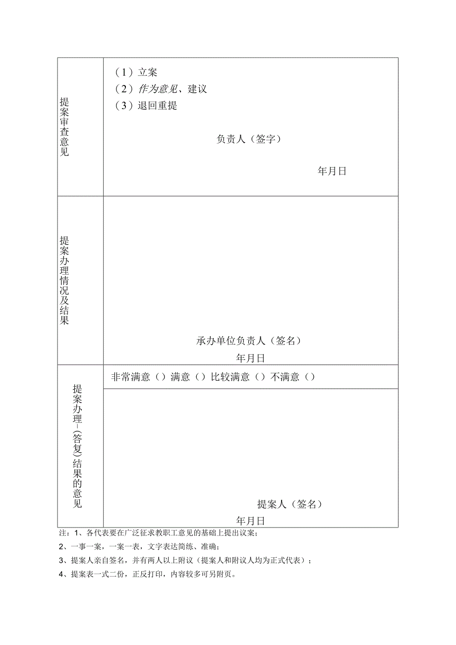 蚌埠学院三届四次教代会提案征集表.docx_第2页