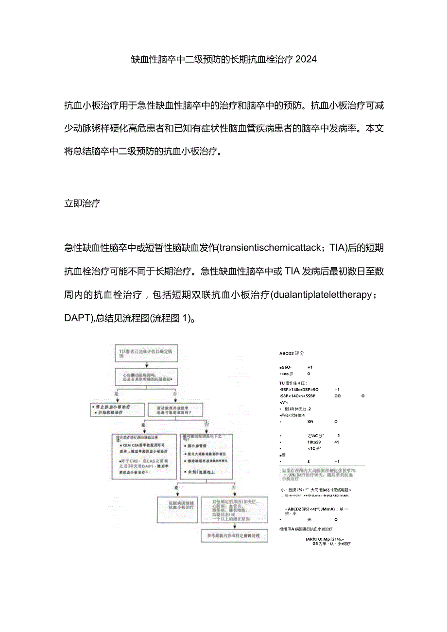 缺血性脑卒中二级预防的长期抗血栓治疗2024.docx_第1页