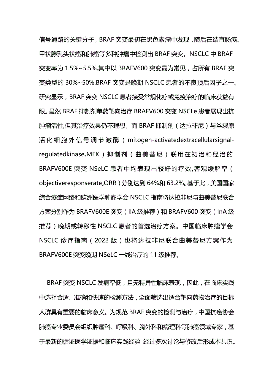 最新中国晚期非小细胞肺癌BRAF突变诊疗专家共识(2023).docx_第2页