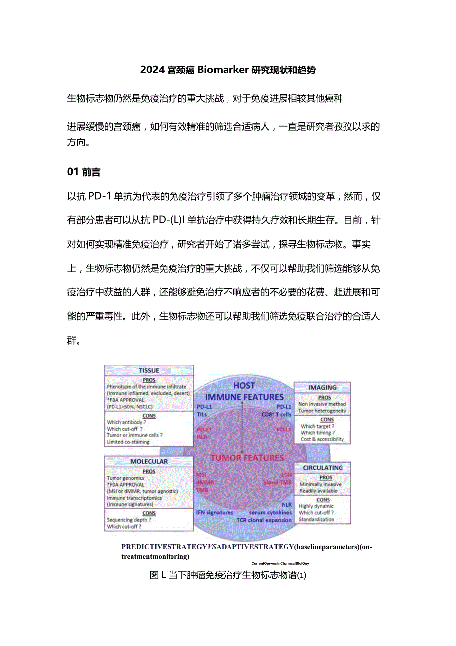 2024宫颈癌Biomarker研究现状和趋势.docx_第1页