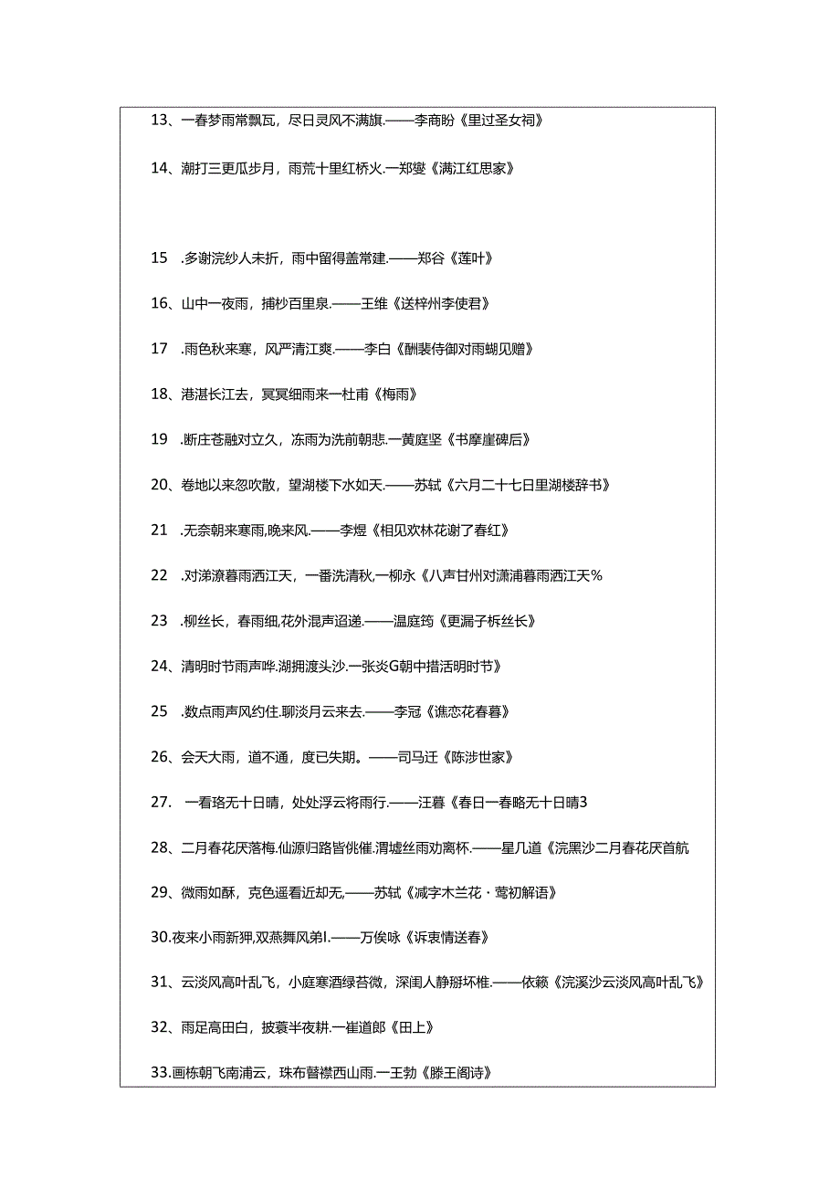 2024年（通用）有关雨诗句.docx_第2页