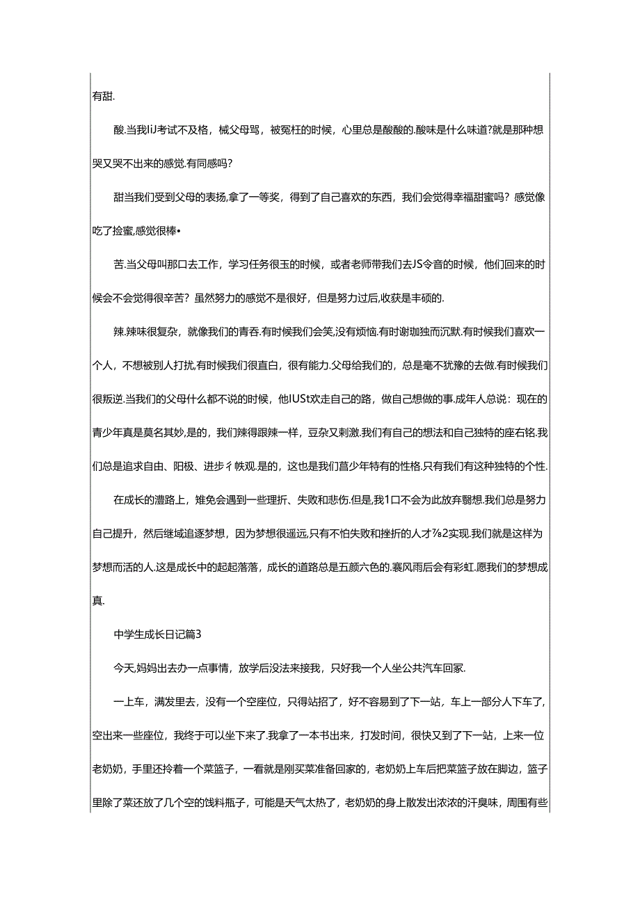 2024年中学生成长日记（通用25篇）.docx_第2页