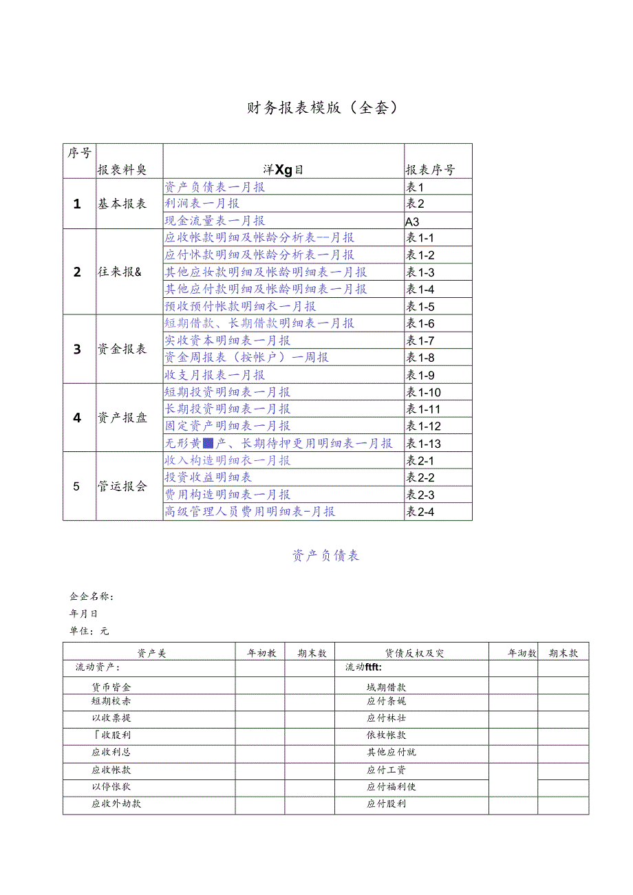 2024年财务报表模板全套.docx_第1页