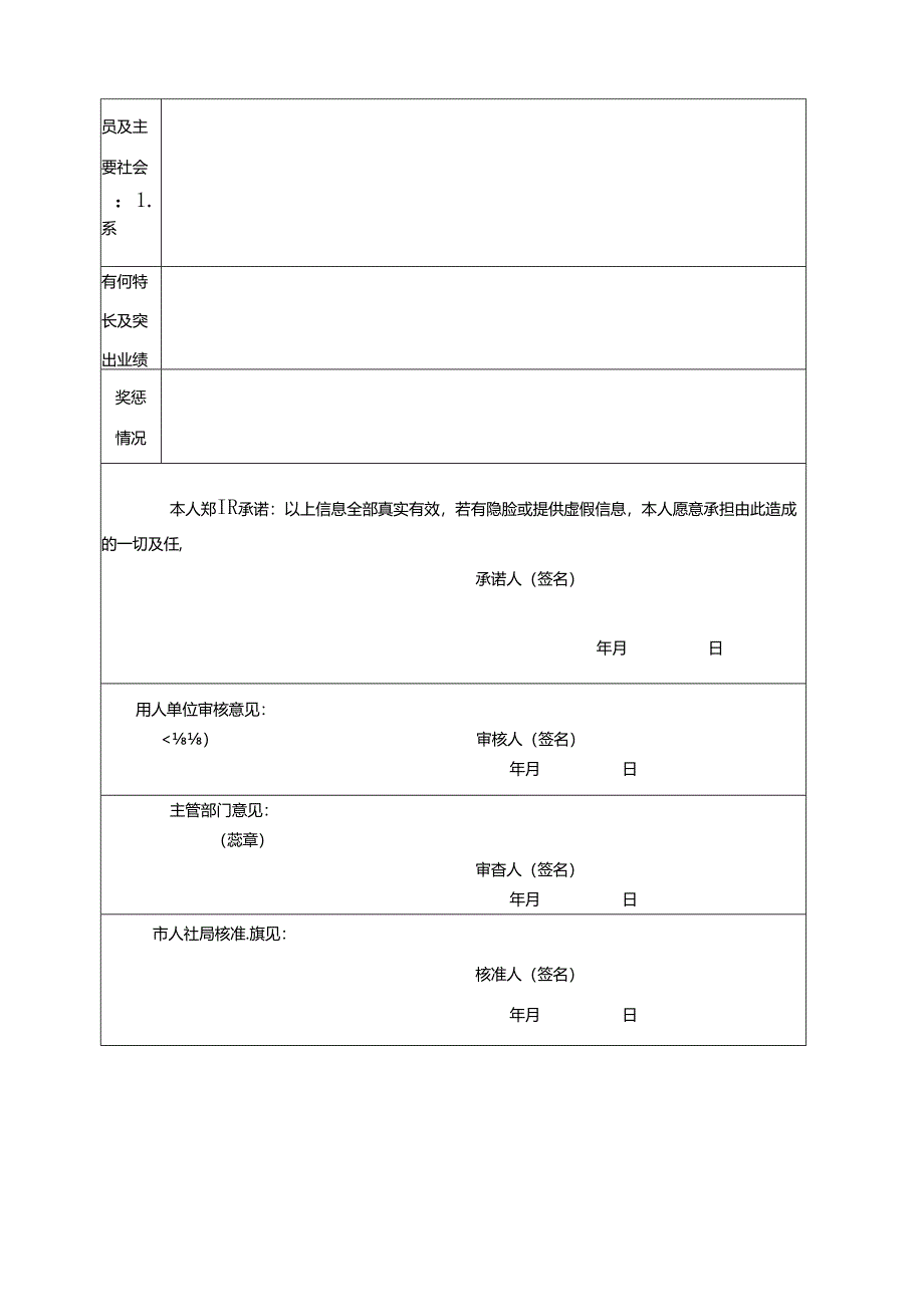 事业单位公开招聘人员报名表.docx_第2页