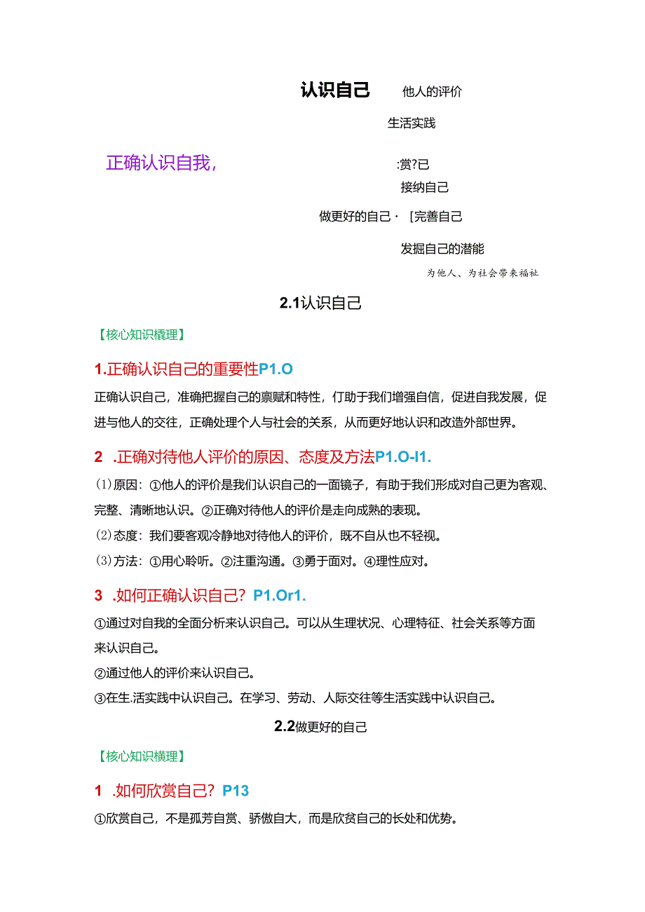 2024年新教材七年级上册道德与法治期末复习重要知识点提纲.docx_第3页