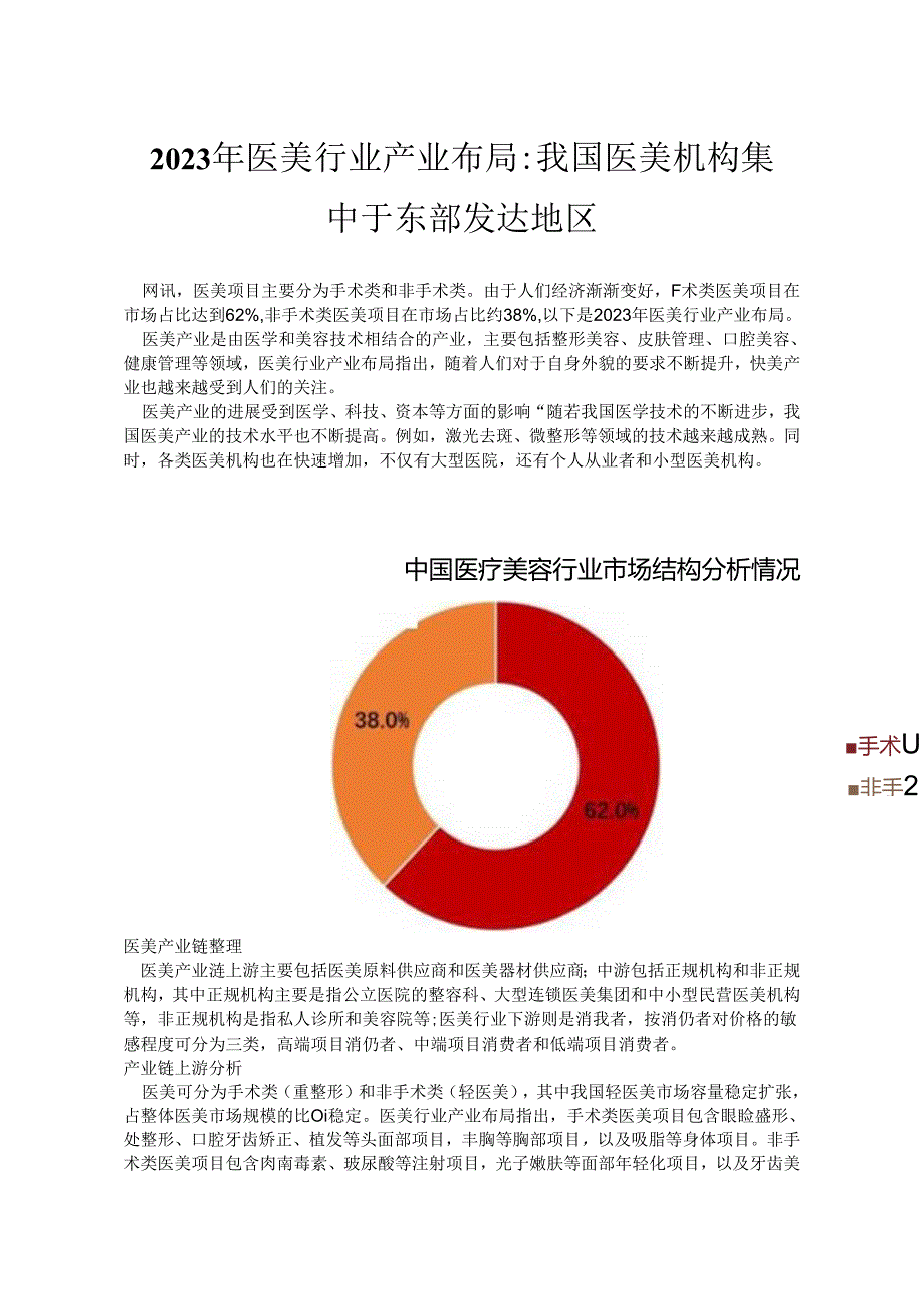 2023年医美行业产业布局：我国医美机构集中于东部发达地区.docx_第1页