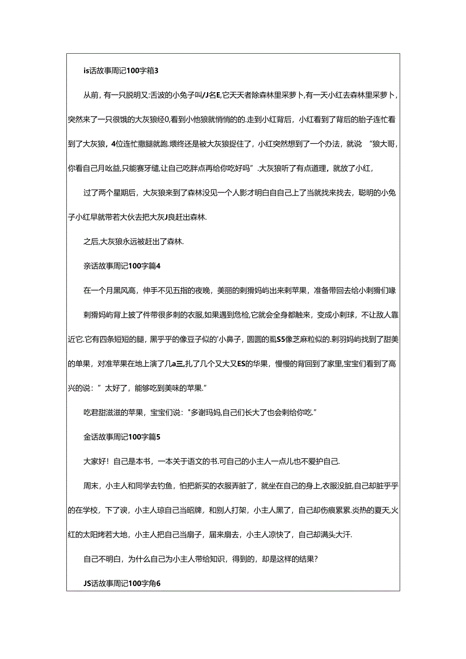 2024年童话故事周记0字（精选29篇）.docx_第2页