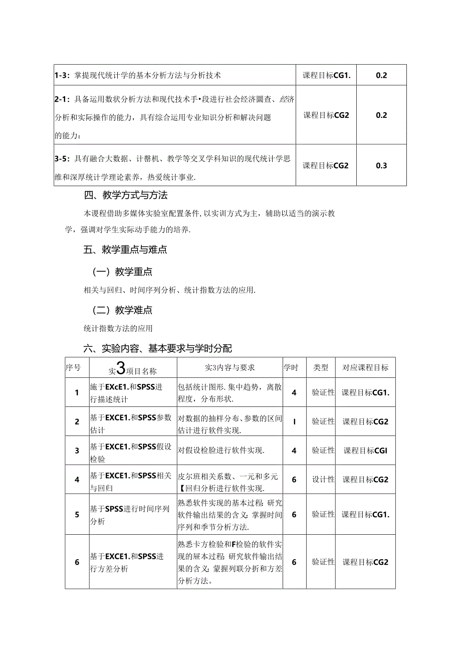 0323D00029-统计学实验-2023版人才培养方案课程教学大纲.docx_第2页