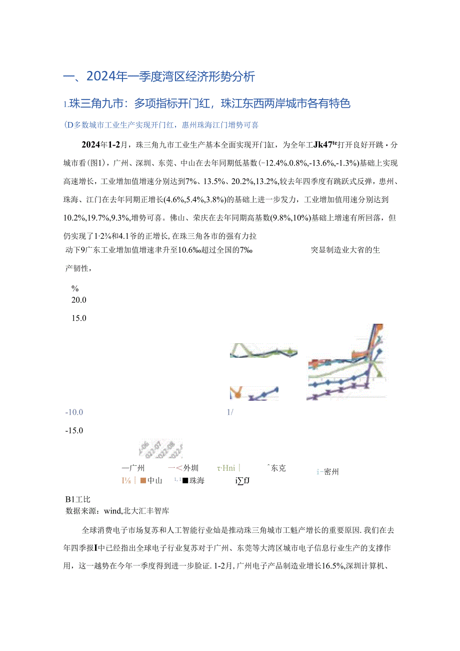 2024年一季度粤港澳大湾区经济分析报告.docx_第1页