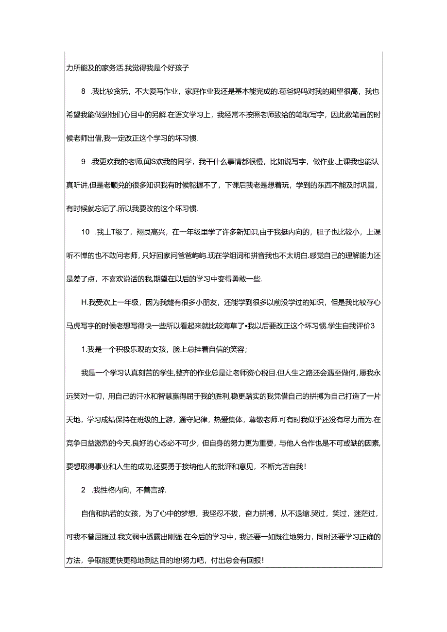 2024年（经典）学生自我评价篇.docx_第3页