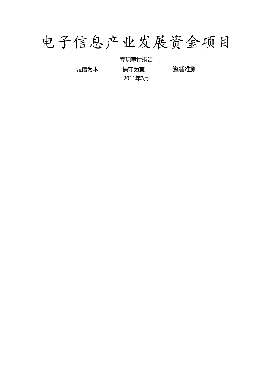 信息产业局专项审计报告.docx_第1页