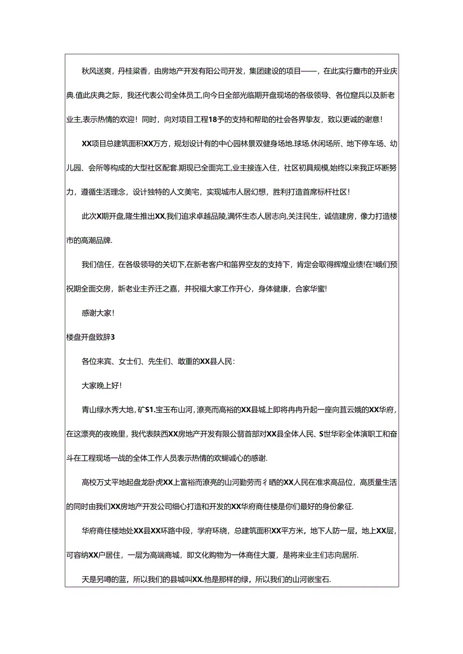 2024年楼盘开盘致辞(15篇).docx_第2页