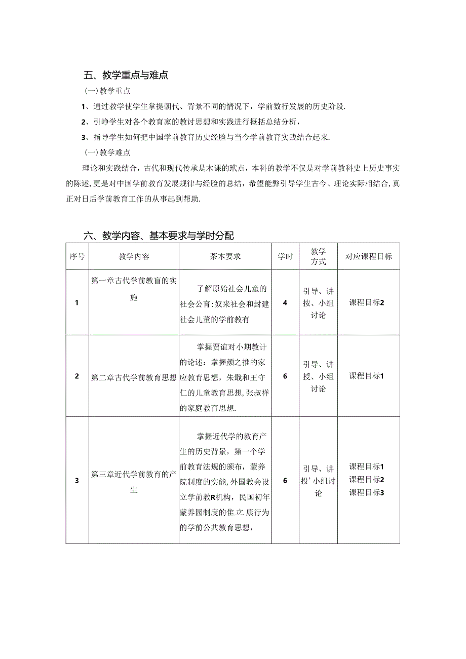 0623S03019-中国学前教育史-2023版人才培养方案课程教学大纲.docx_第3页