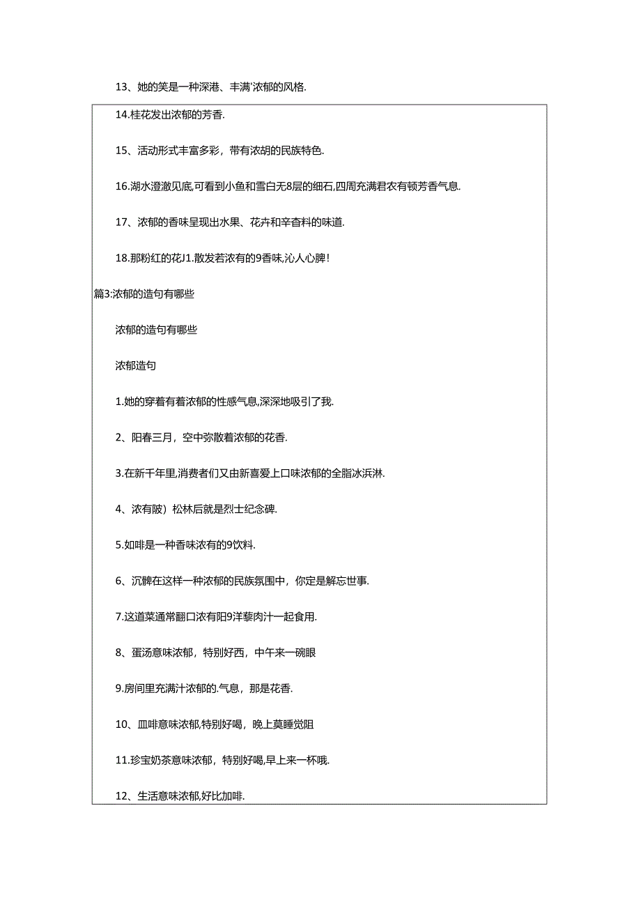 2024年浓郁的意思及造句（精选6篇）.docx_第3页