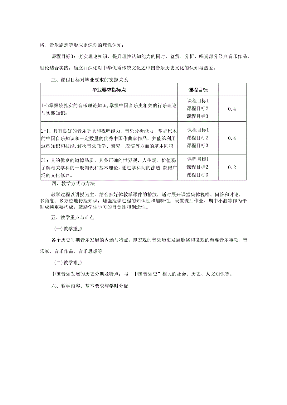 0823D01090-中国音乐史-2023版人才培养方案课程教学大纲.docx_第2页