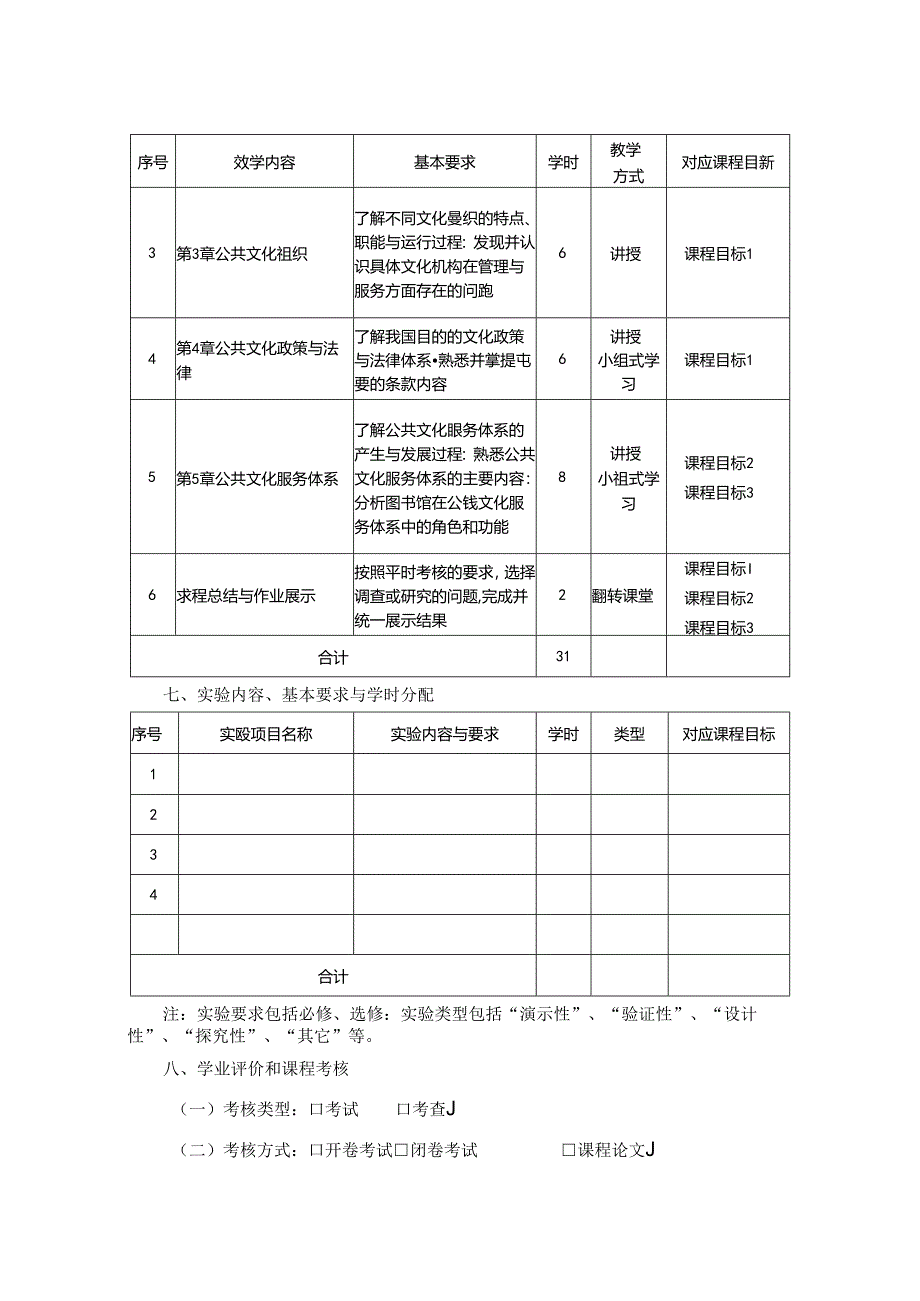 0423S05021-公共文化服务-2023版人才培养方案课程教学大纲.docx_第3页