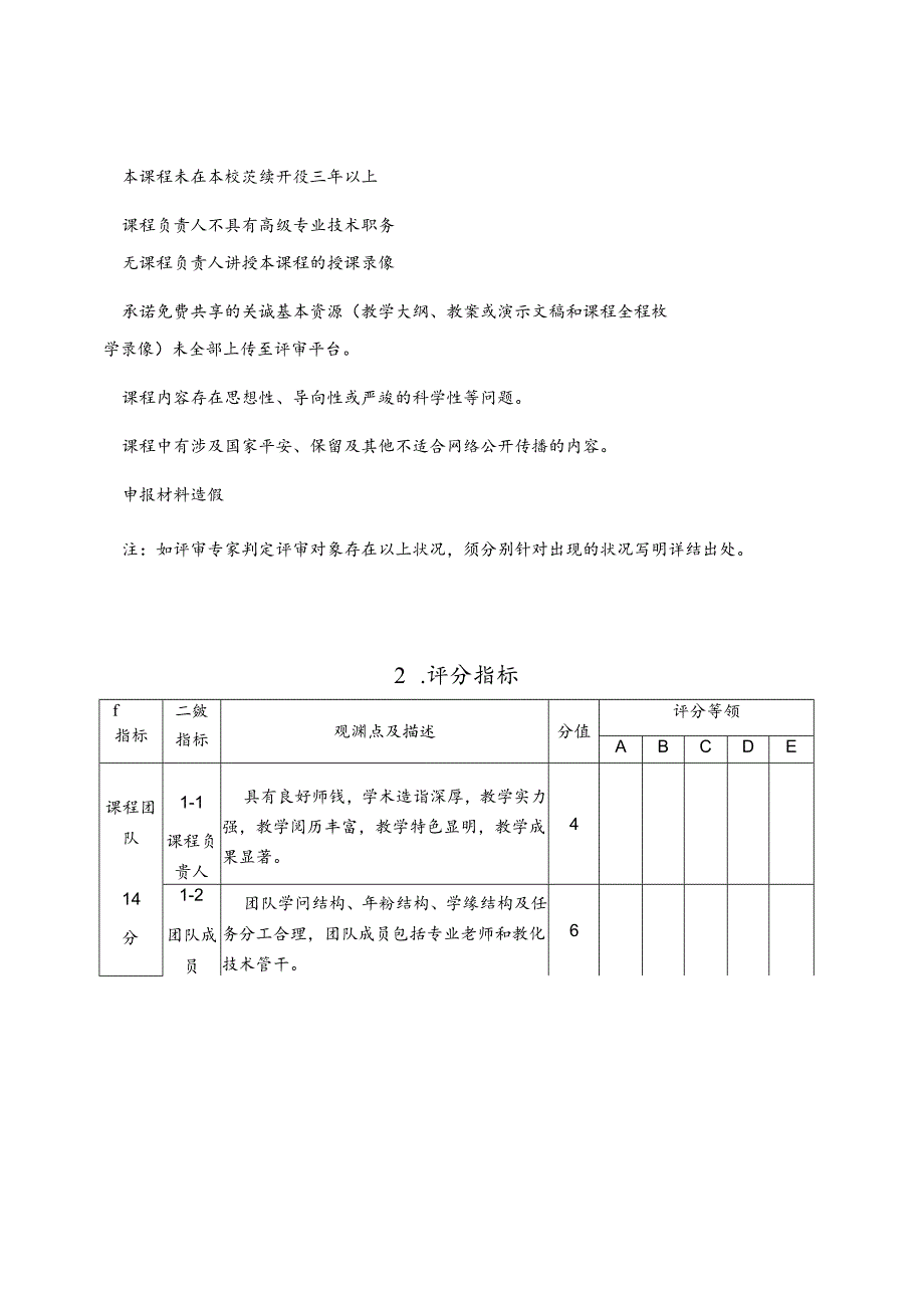 2024年国家级精品资源共享课评审指标体系(本科).docx_第2页