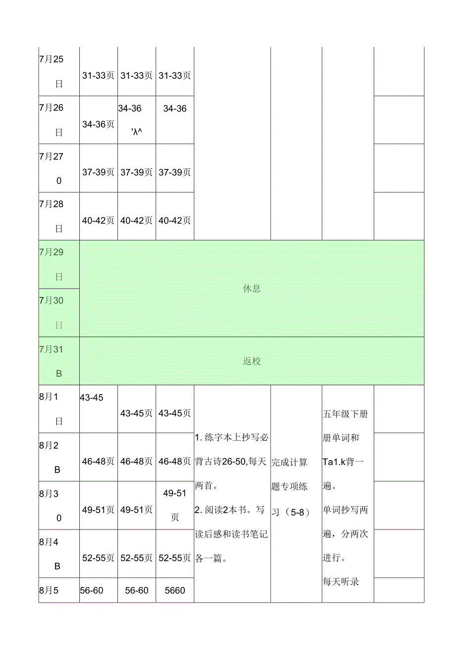 五年级学生暑假拓展作业.docx_第2页