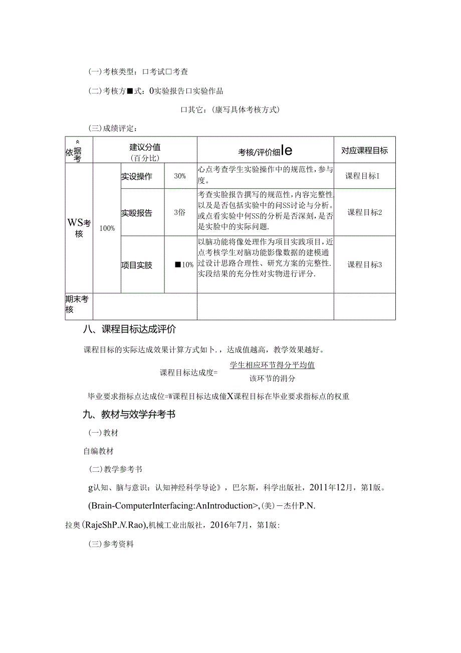 1323S08030-脑与认知科学导论实验-2023版人才培养方案课程教学大纲.docx_第3页