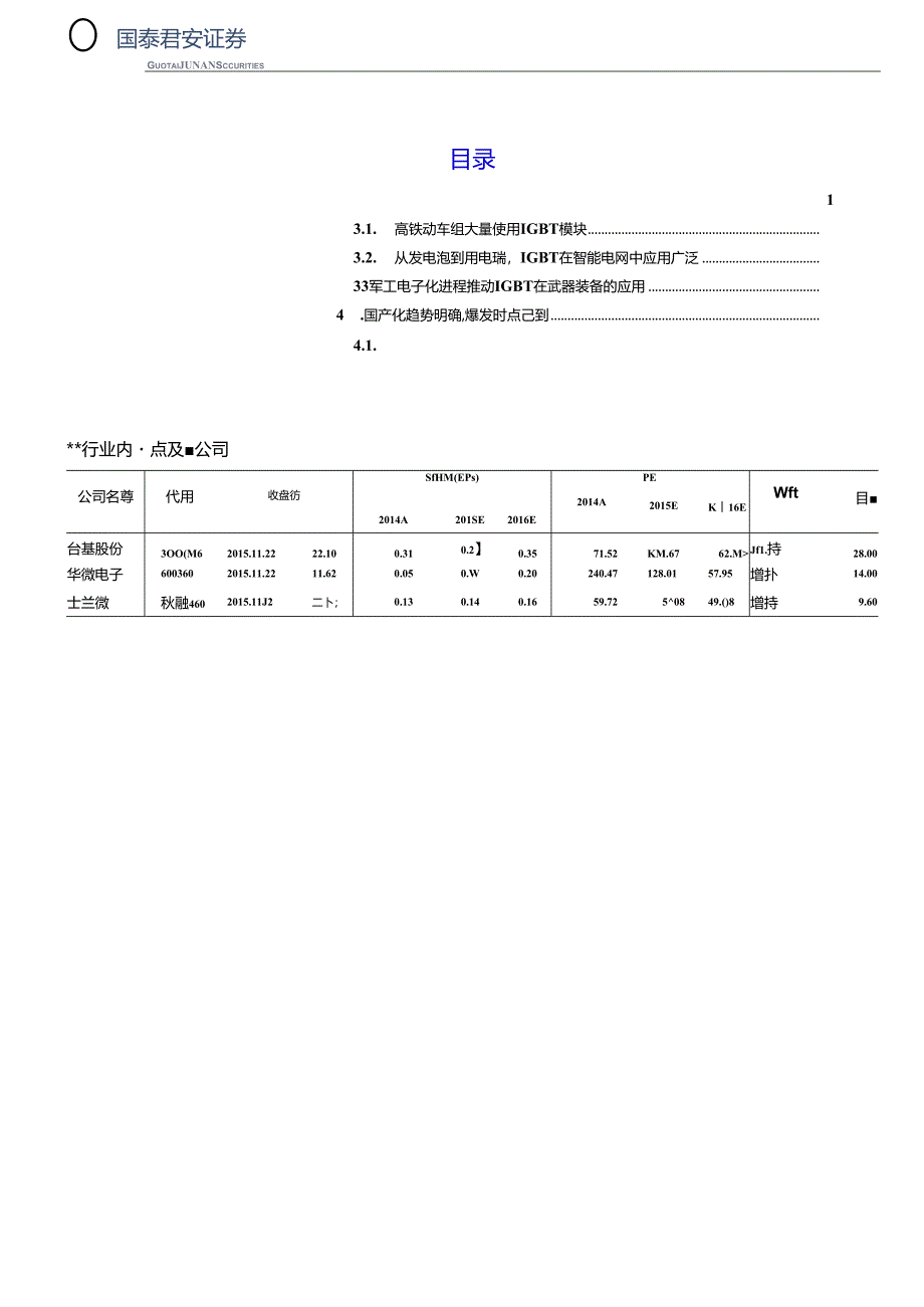 20151122-国泰君安-电子元器件 ：新能源汽车爆发绿色中国“芯“迎来春天.docx_第2页