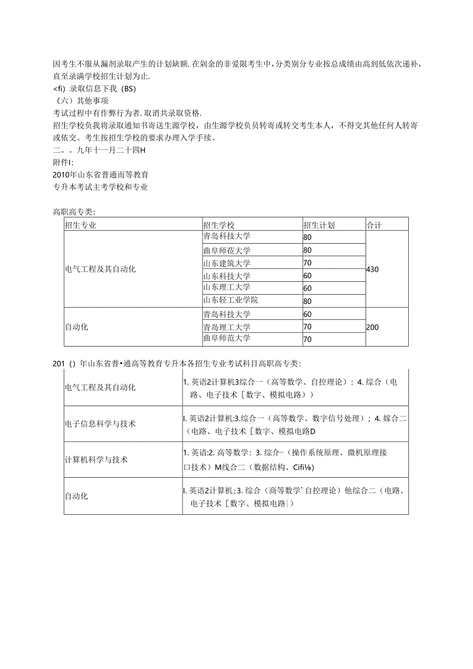 2010年山东省专升本招生简章与考试大纲.docx_第3页