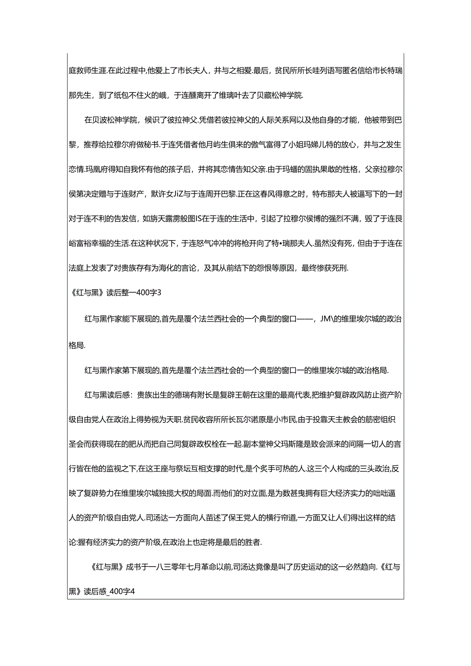 2024年《红与黑》读后感_400字.docx_第2页