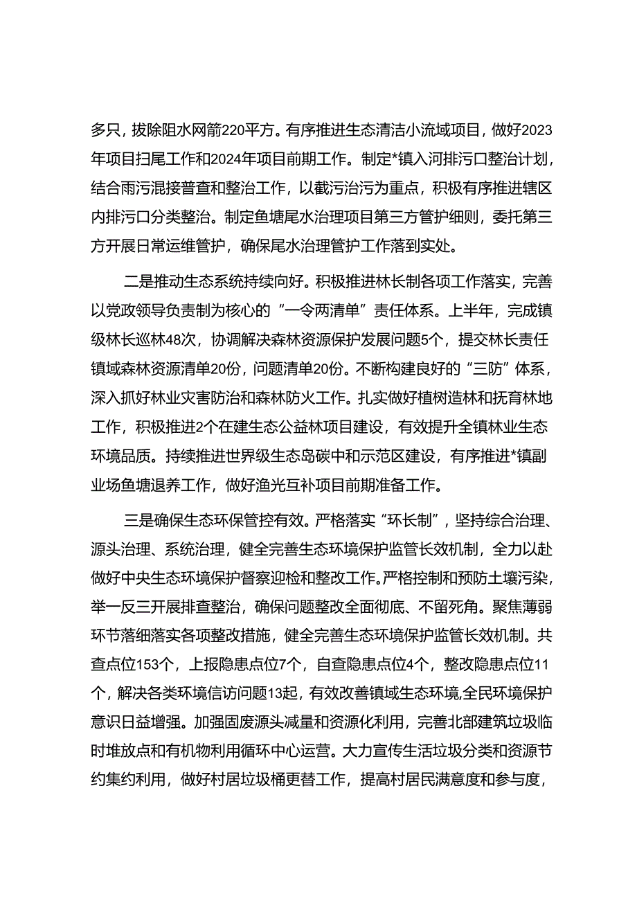 2024年上半年经济社会发展情况及下半年工作安排报告（乡镇）.docx_第3页