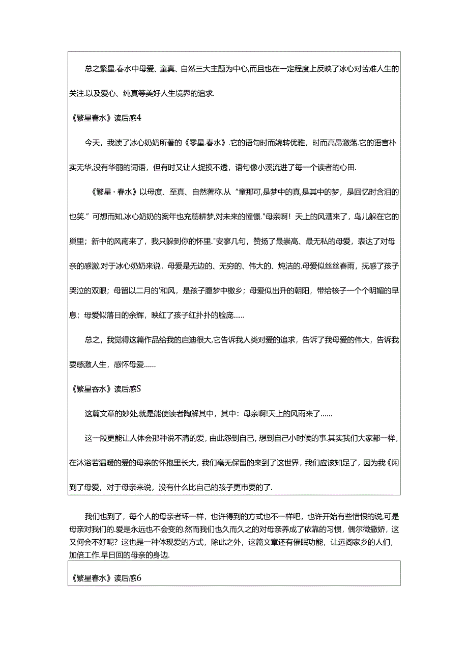 2024年《繁星春水》读后感(共篇).docx_第3页