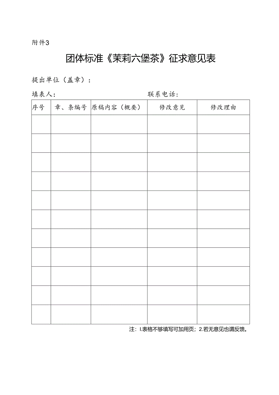 3.团体标准《茉莉六堡茶》征求意见表.docx_第1页