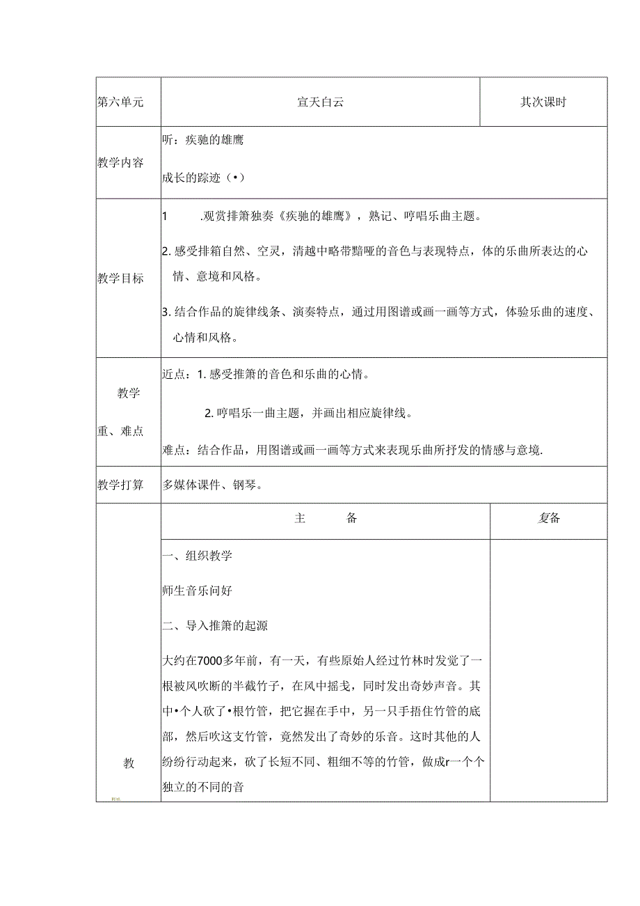 五年级上册音乐教案蓝天白云2_苏少版.docx_第1页