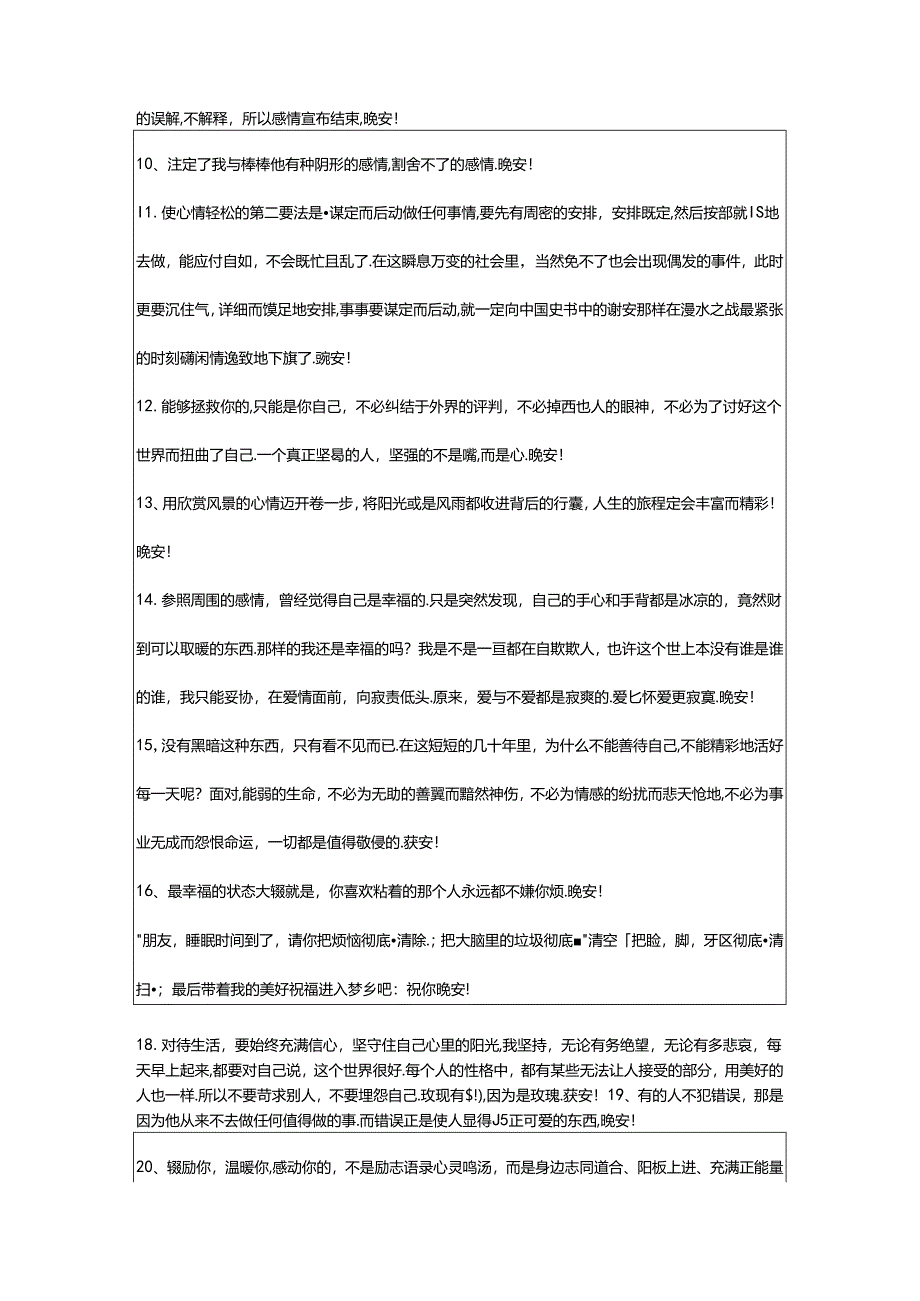 2024年精选优美的晚安心语微信大汇总90条.docx_第2页